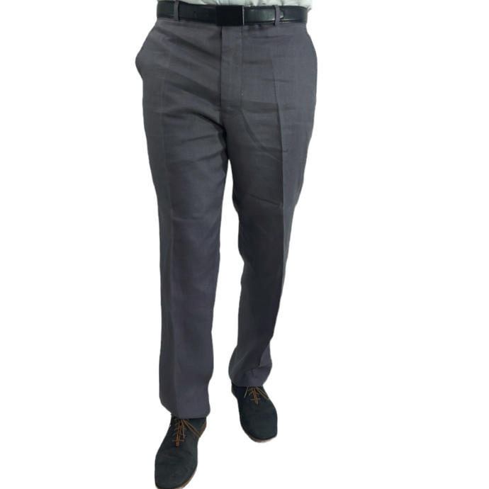 Pantalón de Lino MODELO OPC-P1 100% Lino, Color Gris Oxford.